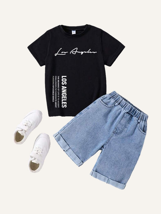 Boy Denim Letter Set
