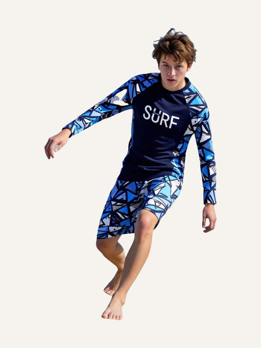Boys Rash Guard Swimsuit Set