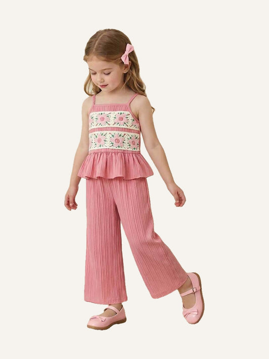 Girl Floral  3D Floral Crochet  Lace Set