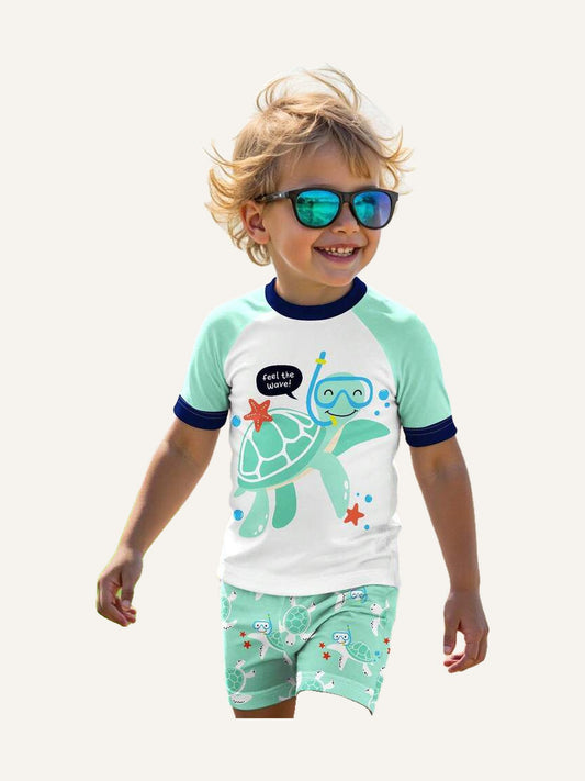 Boy Casual T-Shirt And Shorts Swimwear