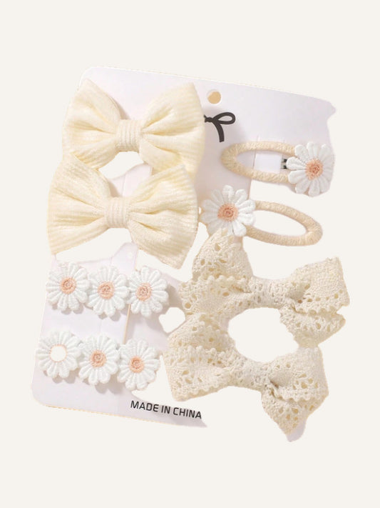 8pcs Cute Bowknot Hair Clips, Girls Ponytail Clips, Holiday Party Hair Accessories