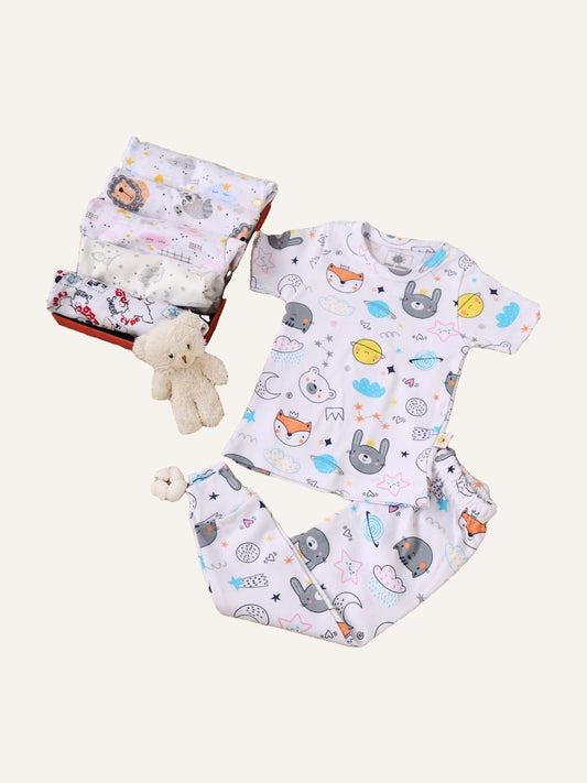 Sun Baby Printed Half Sleeve Baby Set